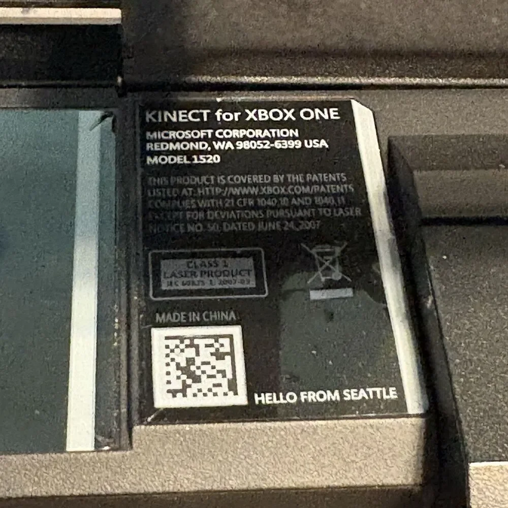 Microsoft Kinect for Xbox One Motion Sensor Model 1520 w/ PC Adapter, and Game